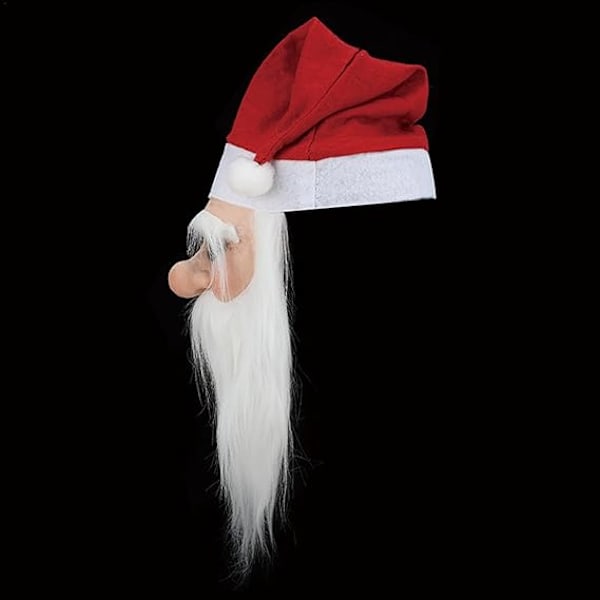 Jultomten Latexmask med skägg och hatt | Realistisk Latex Jultomte Helmask | Nyhet Rolig Simulering Jultomte för Rollspel C