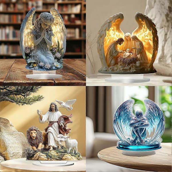 2D Akryl Engel Kort Ornamenter A