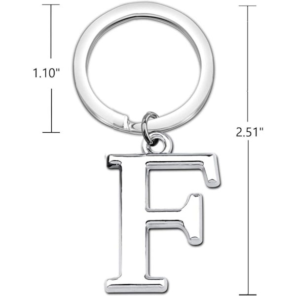 Nøglering Bogstav - Initial Alfabetet Nøglering Charm Bogstav F