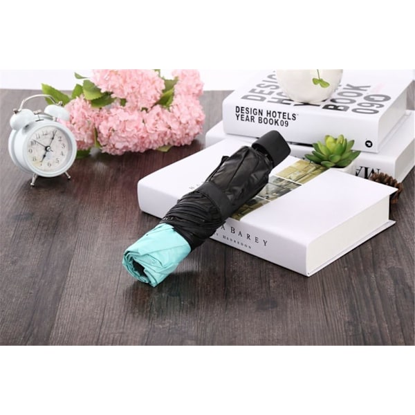 Dames Parasol UV Solskærm Solskærm til Kvinder Sommer Solbeskyttelse 8 Ribber Letvægts UV-Tæt Parasol A-Mint green