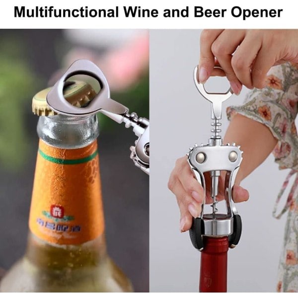 Vingöppnare med vingskruv och flaskpropp Single + Bottle Stopper