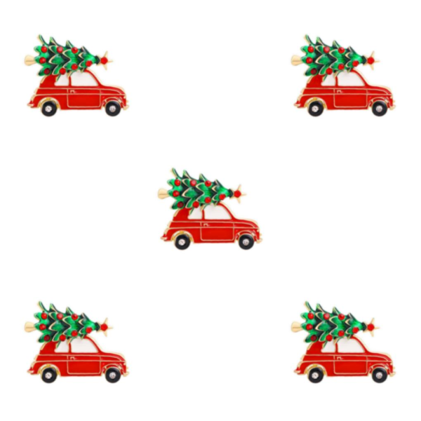 1/2/3/5 Neulanappipaidan Naisten Asusteet Joulu Rintamerkki Lahja Autotyyppi A 5Set Car Type A 5Set