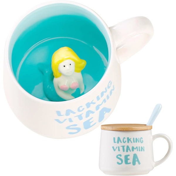 Presenter till kvinnor Söta 3D djur Kaffe Mugg Tekopp Kawaii Saker Roliga Coola Muggar (utan sked och lock)