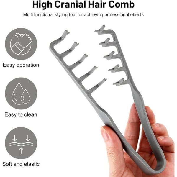 2-delt foldbar kam sæt - Robust ABS-plast - Brede tænder til rodvolumen - Præcis styling til salon- og hjemmebrug