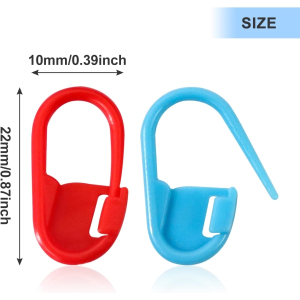 120 stk Strikmarkører, 10 Farver Strikmarkører Hækling, Strikmarkør Tæller, Hækling Lås til Markering af Antallet af Masket