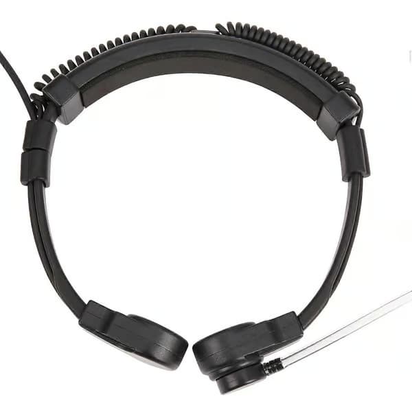 3,5 mm justerbart halsmikrofon-headset med diskret akustiskt rör och finger-PTT