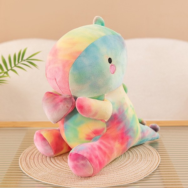 Søt Dinosaur Klem Hjerte Plysj Leke, Fet Dinosaur Plysj Leke Dukke, Myk Plysj Fyllt Dyr Dinosaur Plysj, Bursdagsgave 12 Tommer Colorful