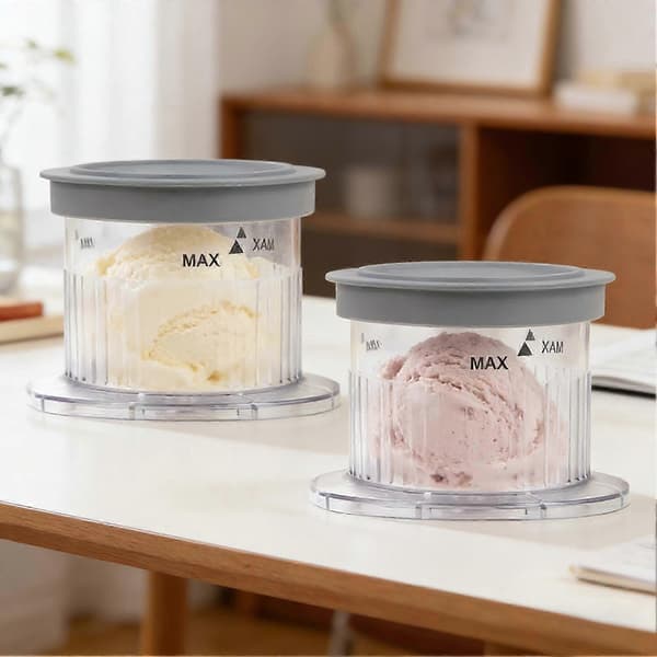 Iskremkopp – 5-i-1 Dessertmaskin Matkvalitet – for Milkshake Puré Mikser Grey