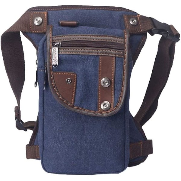 2022 new oblique cross bag retro fashion outdoor sports leg bag wear-resistant waterproof men's canvas waist bag