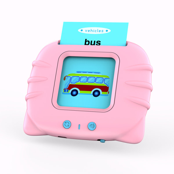 Toddler flash card reader English enlightenment early education machinepink