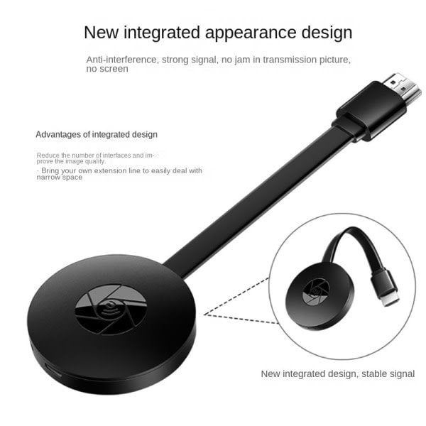 Trådløs HDMI-skjermspeilingsadapter - Skjermspeiling for iPhone, iPad, Android, nettbrett, bærbar PC til HDTV/skjerm