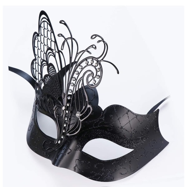 Sommerfugl Rhinestone Metall Venetiansk Dame Maske for M