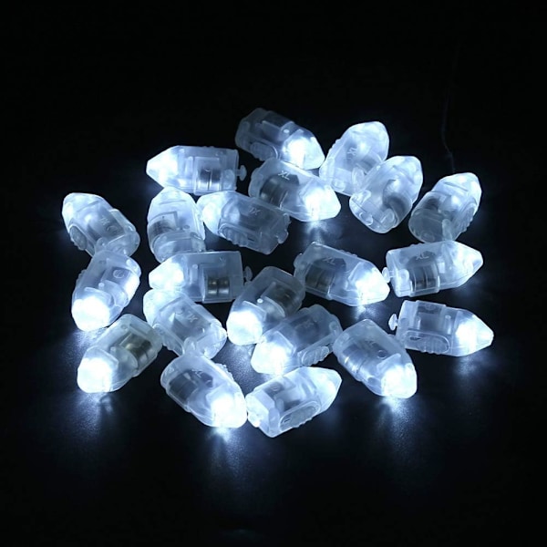 50 stk LED Mini Lys Vanntette LED Ballonglys for Papirlykter, Blomsterbryllup Halloween Jul Festdekorasjon og Festivaldekorasjoner White