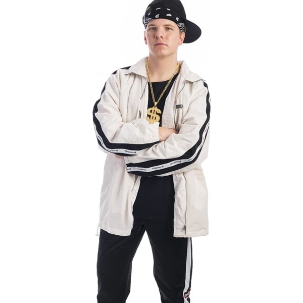 80'er rapper tilbehør solbriller guldkæde, bestilt af disco temafesten.