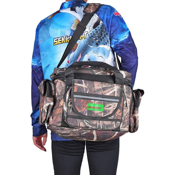 Karpefiskeri Taske SK003 Enkelt Skulder Havfiskeri Tackle Tasker Holdall Camouflage Udendørs Bærepose Vandreture Rejsetaske 50CM*28CM*27CM