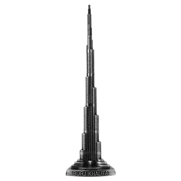 Burj Khalifa Tornmodell i Metall Miniatyr Dubai Tornmodell Konst & Hantverk Kontors- och Heminredning