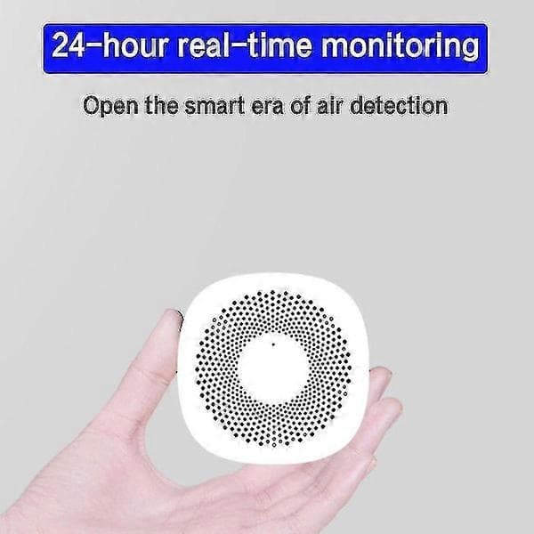 Digital CO2-måler Gasdetektor CO2-sensor Luftkvalitetsmonitor Formaldehyd TVOC Kuldioxid Trådløs App Luftanalysator