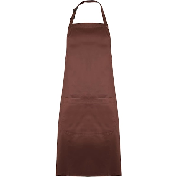 Enkel Unisex Kokk Arbeids DIY Forkle med Dobbel Lommer Brown