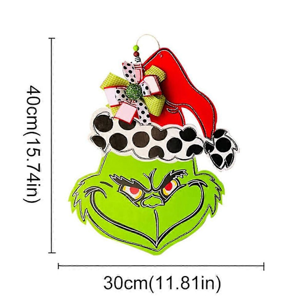 Julgransfesten Grinch Dörrskylt Hängande Dekorationer B
