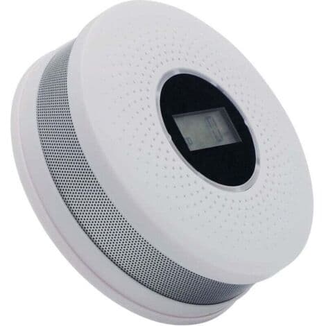 2-i-1 Rök- och Kolmonoxiddetektor – Elektrokemisk Sensor – Larm ≥ 85 dB – Drivs av 3 AA-batterier