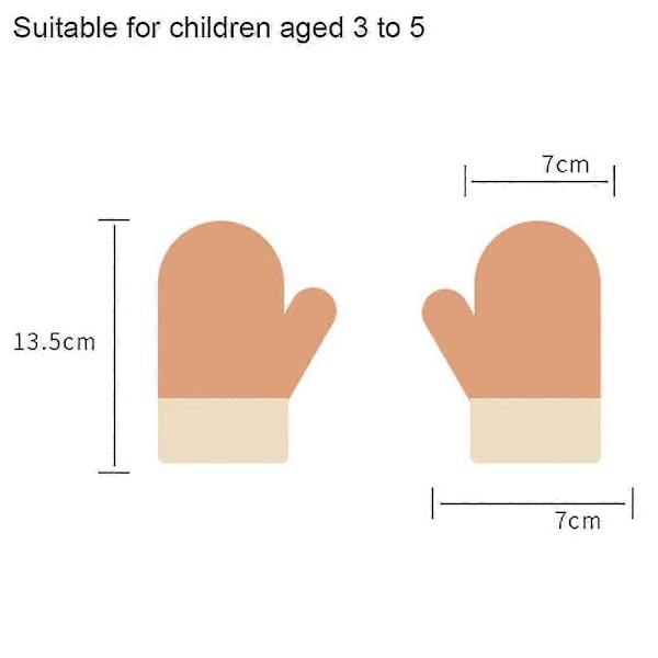 Småbarn Barn Varm Vinter Fullfingerhansker Baby Tykke Fleeceforede Skihansker Pink