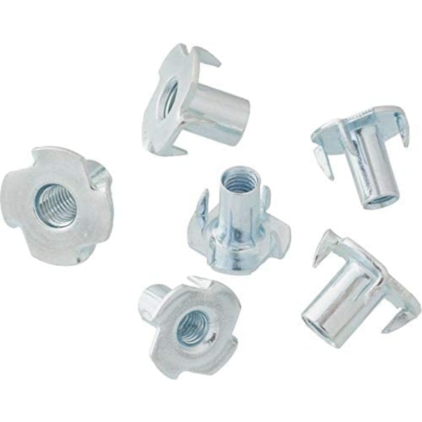 T-mutter med klør, 4-punkts mutter, kloforbindelse M6 x 12 mm, 50 stk