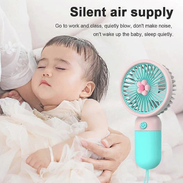 Ny blomst mini håndholdt ventilator - bærbar ventilator - usb-opbevaringsventilator style467