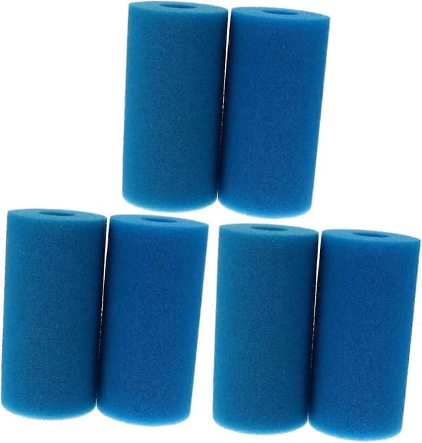 6 stycken Poolfilter Bomullsfoamfilter Poolpumpsfilter Foamsvamp för Poolfilter Rengöringssvamp för Poolfilter