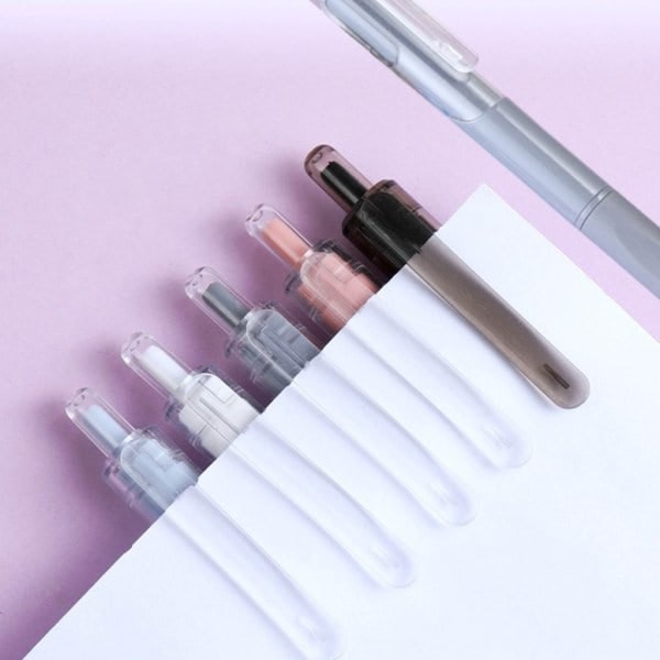 10-pack Infällbar Neutral Penna 0,5 mm Svart Bläck Gelpenna Snabbtorkande Signaturpenna Kontor Skola Pappersvaror Grey
