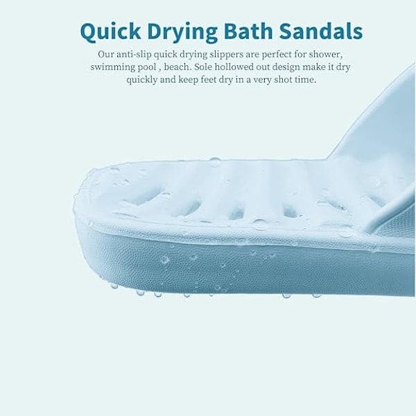 Badesandaler til kvinder og mænd, hurtigtørrende badesko, skridsikre sandaler til badning, swimmingpool, sommer strandsandaler 6-7