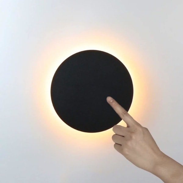 LED væglampe indendørs med touch-kontakt 3 farvetemperaturer justerbar væglampe moderne soveværelse læselampe sengelampe trappeopgang korridor Black