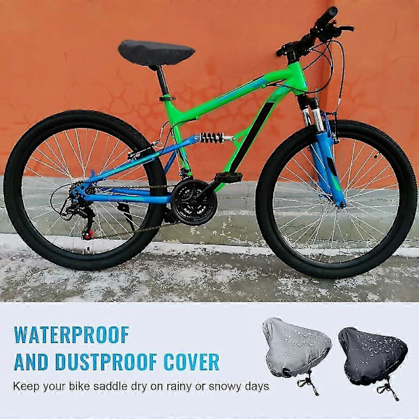 Styck Cykelsadelskydd Protege Selle De Velo Vattentäta Överdrag Selle Velo Regn I Svart Och Grått Vattentätt Sadelskydd För Att Skydda Din Cykelsadel,w