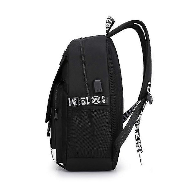 Anime Självlysande Ryggsäck Noctilucent Skolväskor Dagsryggsäck USB-laddningsport Laptopväska för Coola Tjejer Pojkar Tonåringar Utomhusryggsäck Typ 3