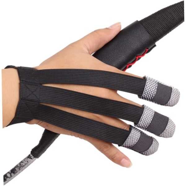 Bågskyttehandskar Arrow Three Finger Support Protector Recurve Bow Finger Handskar Bågskyttehandskar för män och kvinnor Armskydd (1st)