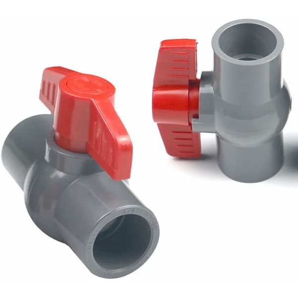 2-i-1 gängad flödesventil med 3/4\" och 1/2\" BSP plastslangkoppling