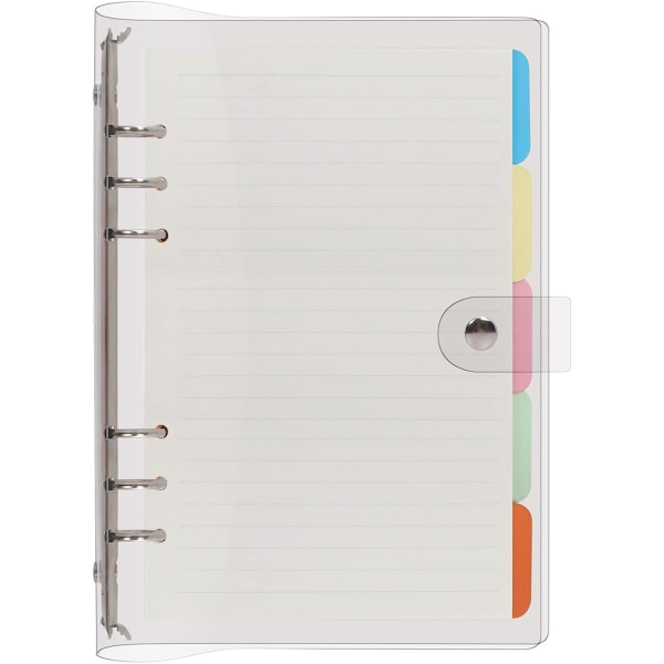 A5 Ring Binder 6 Round Ring Binder Clear