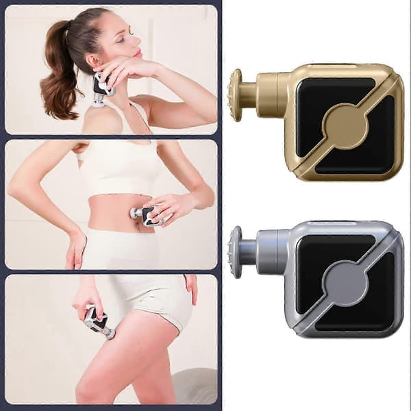 Mini Percussion Massager til dybdegående smertelindring i nakke, ryg og ben Silver