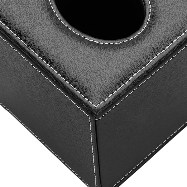 1 STK Marmor Servietholder - Læder Cube Firkantet Servietholder Brown