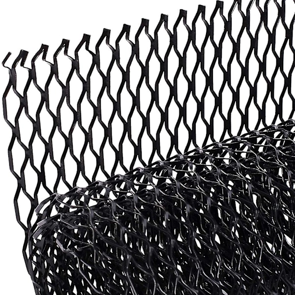 Bilgrill Mesh Aluminium Bil Race Grill Nät Ventil Tuning Hållbar Honeycombs Mesh Grill Enkel Installation för Bil Black seagull shape 8 25MM