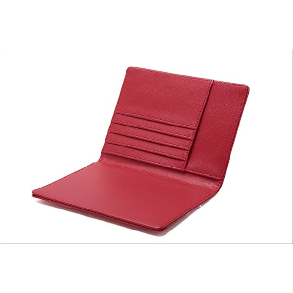Läder Resepassfodral Passfodral Blockering, Läder Kortfodral, Resedokument Organizer Fodral Red