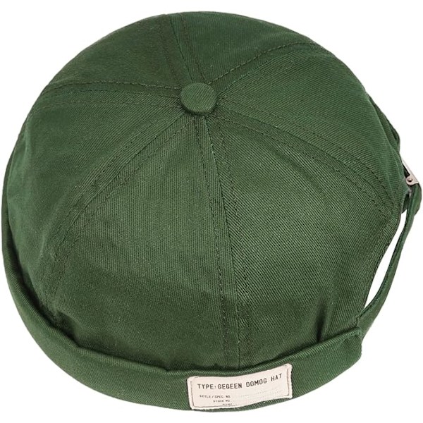 Retro Bomullskeps för Kvinnor och Män, Justerbar Grön Hatt