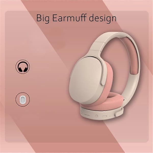 Bluetooth Headset Trådløse Støyreduserende Hodetelefoner Stereo Øretelefoner Orange