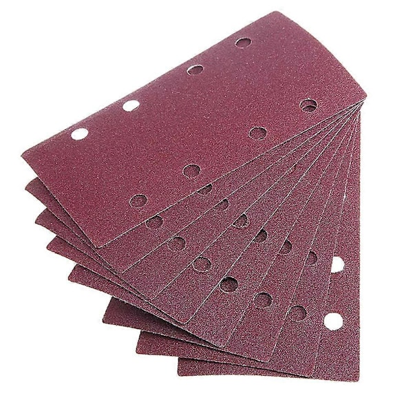 10 kpl 93x185mm Hiekkapaperi Hiontapaperi 8 reikää Silmukka Hiontalevy Rei'itetty 400 hiekka-arvo Sopii Suorakulmaiselle Orbitaalille Hiomakoneelle 120 Grit