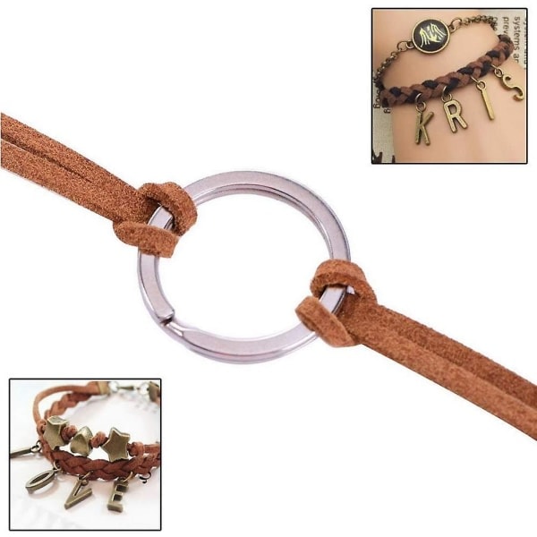 4:e läderkabel, läderhalsbandssnöre spets läderremsa för armband halsband DIY