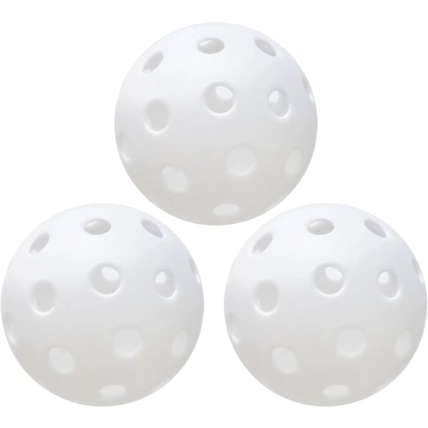 3 Pakka Pickleball-palloa 40 Reikää Ulkokäyttöön Pickleball-pallo Pickleballit Ontto Harjoituspallo Useilla Väreillä White