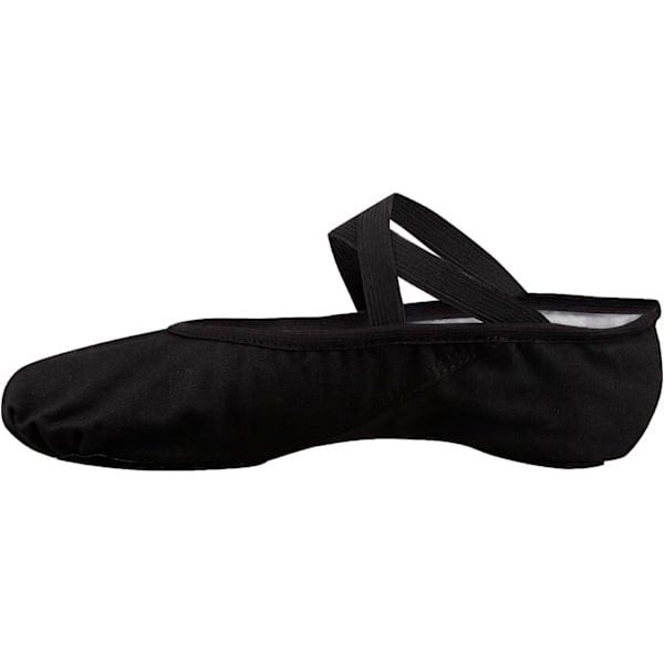 Balett Dansskor Split Sole Flat Gymnastik Dansskor Black 8 UK child