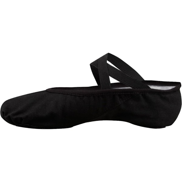 Balletdansesko med delt såle - Flat Gymnastikdanseslippere Black 10.5 UK child