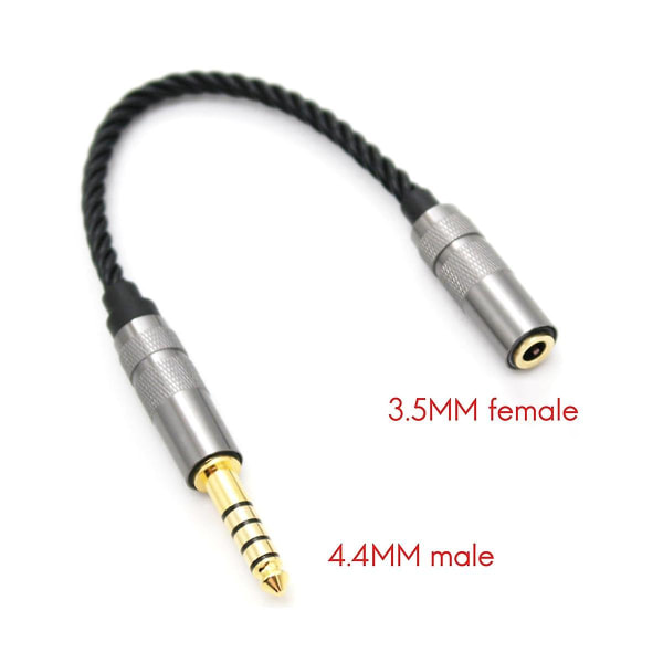 4,4 mm Balanserad Hörlursadapter Audiokabel 4,4 XLR 4-polig Han till Hon Vinkel