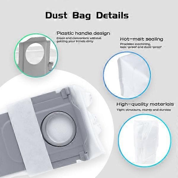Dammsugarpåsar 10 st Xiaomi Roborock S8 / S8 Pro S8+ Vit