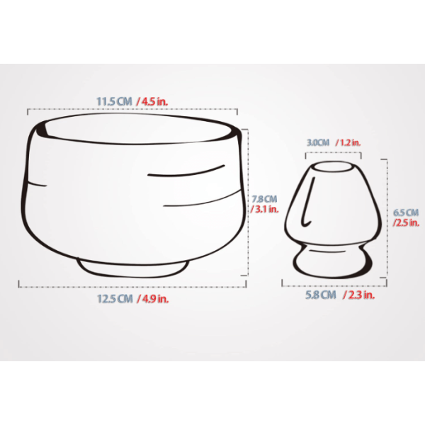 Matcha-vispilä ja -kulho & vispilänpidike, Chasen-pidike, Matcha-kulhot kupit kahvalla sekoitusvispilän teline, Match-siivilä vispilä käsintehty harja Ivory White